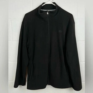 Starter Black Fleece Zip Up‎ Side Medium